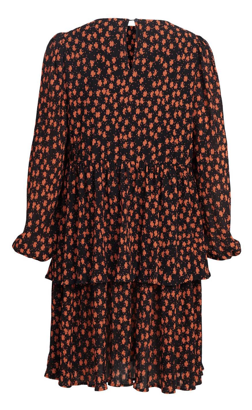 VILA Kjole - Suppa - Black/Orange