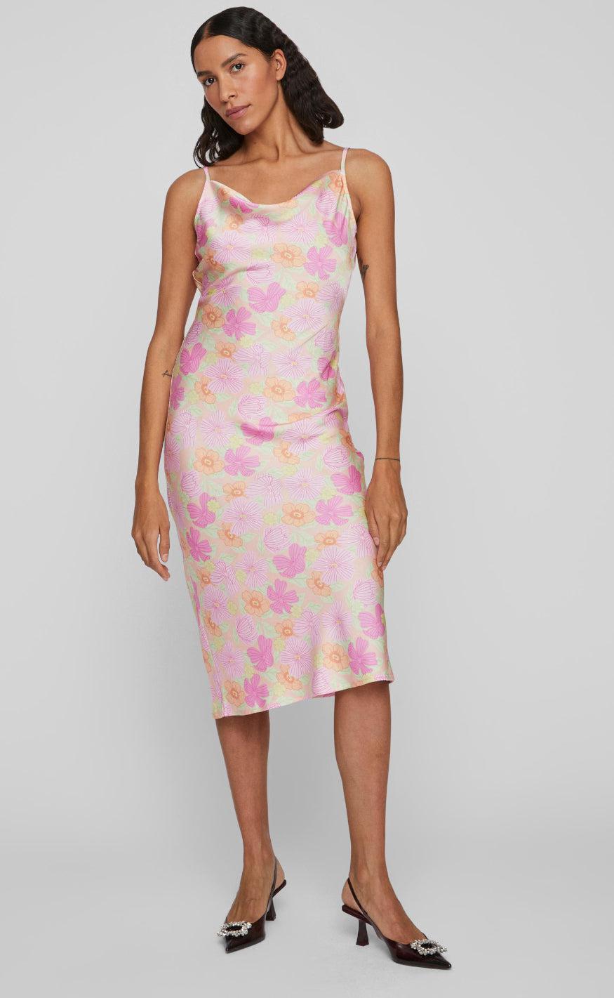 VILA Kjole - Venna - Powder Pink