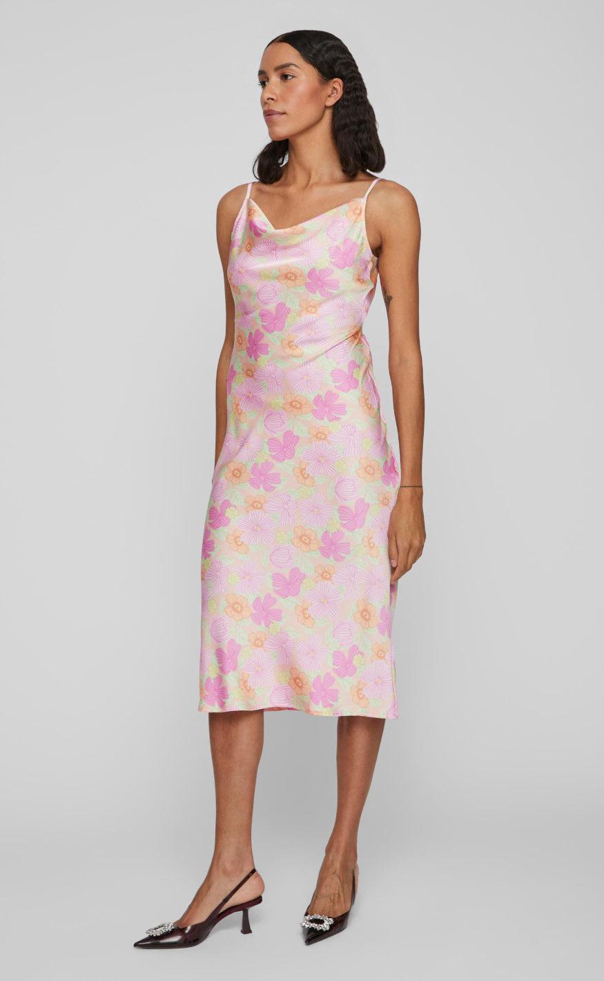 VILA Kjole - Venna - Powder Pink