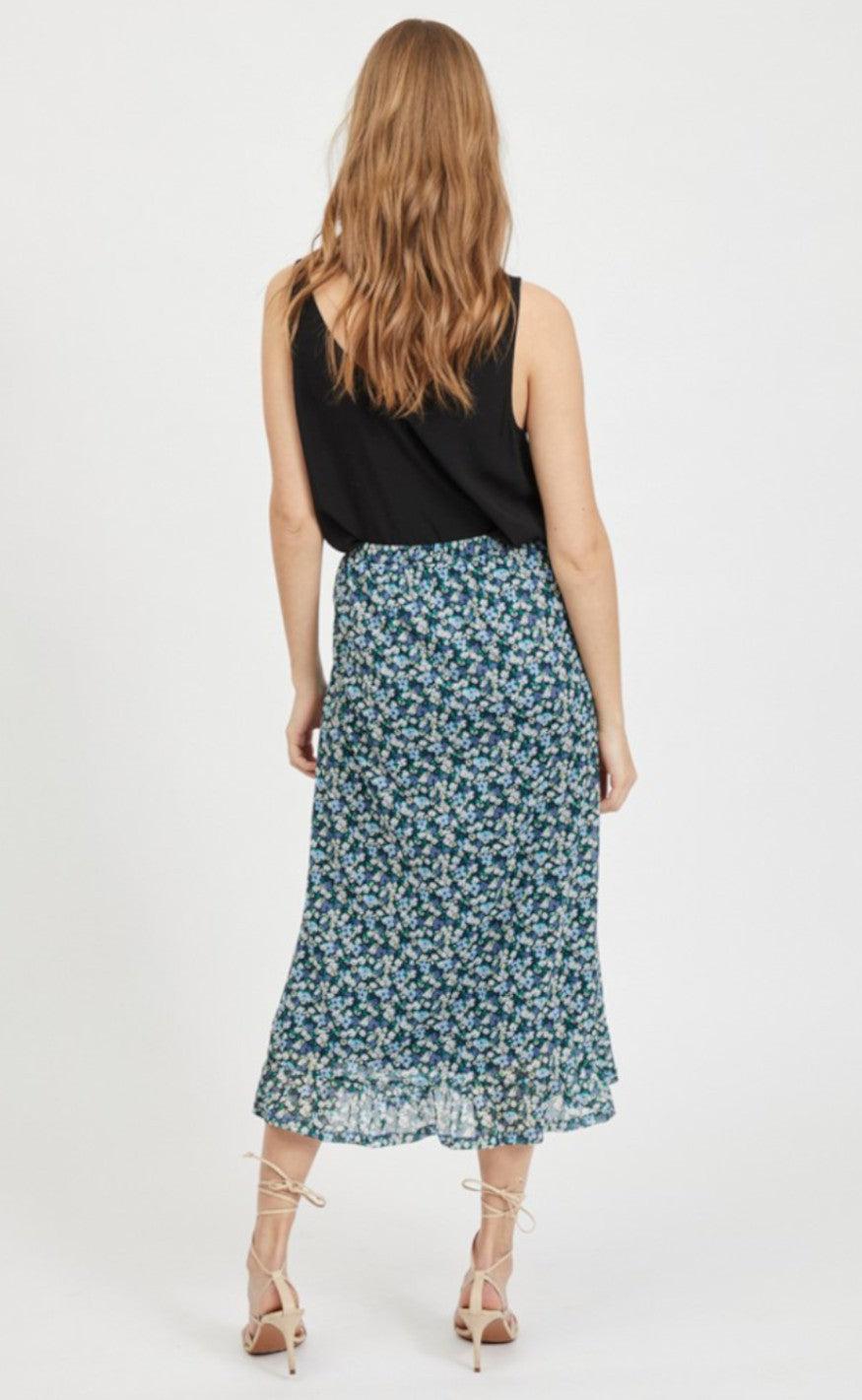 VILA Nederdel - Volette - Navy