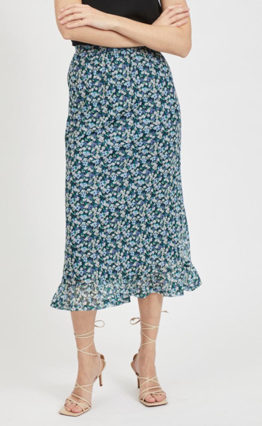 VILA Nederdel - Volette - Navy