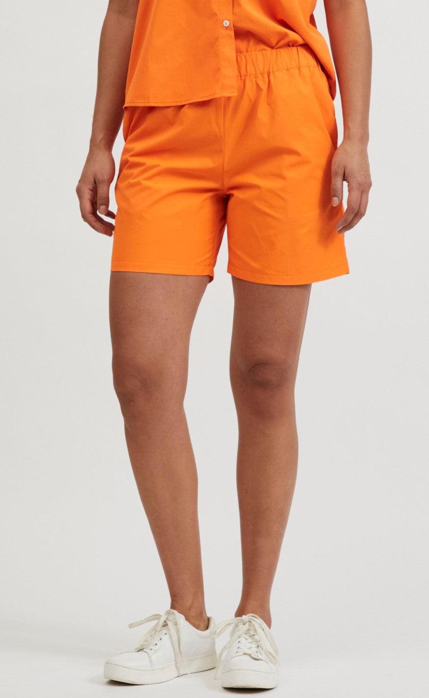 VILA Shorts - Katan - Golden Poppy