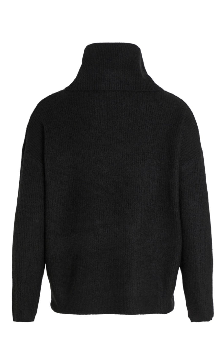 VILA Striktrøje - Cilia - Black