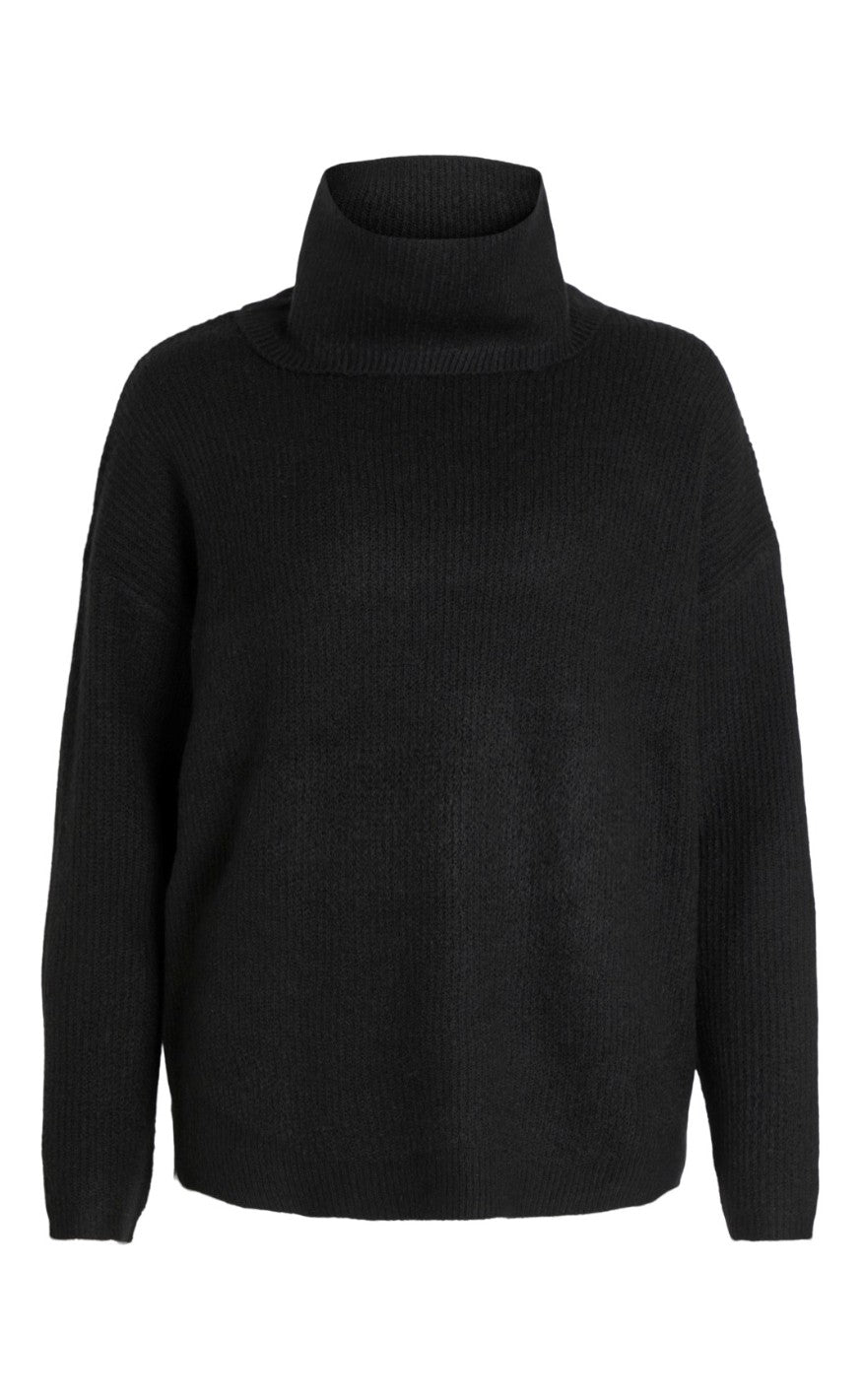 VILA Striktrøje - Cilia - Black