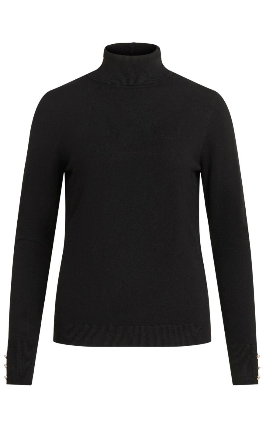 VILA Striktrøje - Jeneve - Black