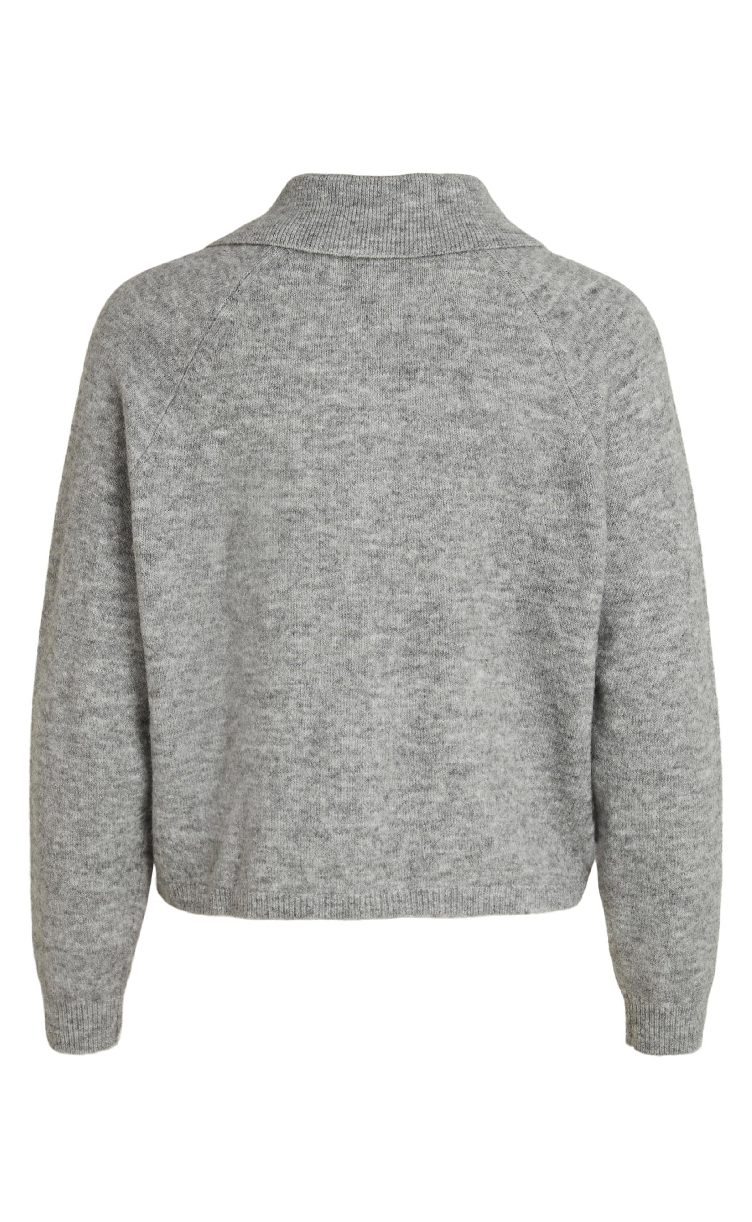 VILA Striktrøje - Nora - Light Grey