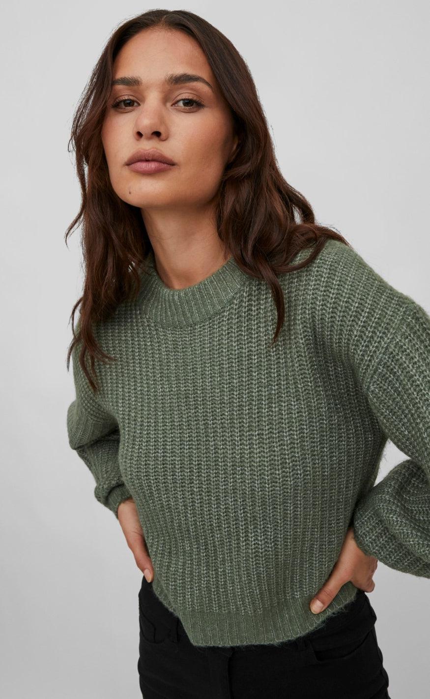 VILA Sweater - Felo - Laurel Wreath
