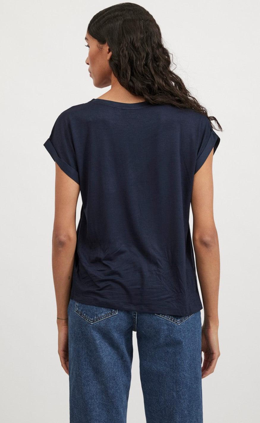 VILA Top - Ellette - Navy