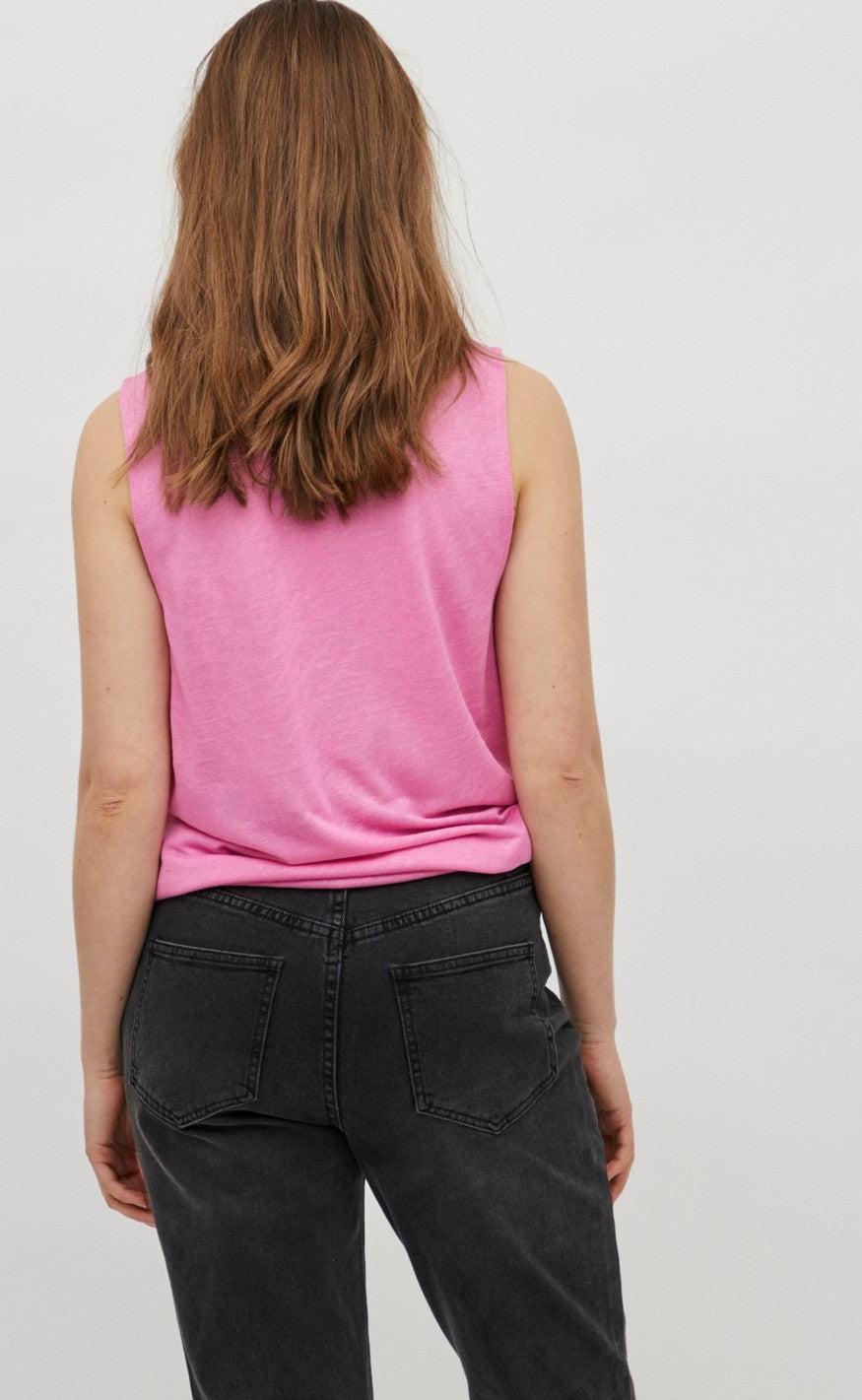 VILA Top - Sumi - Fuchsia Pink