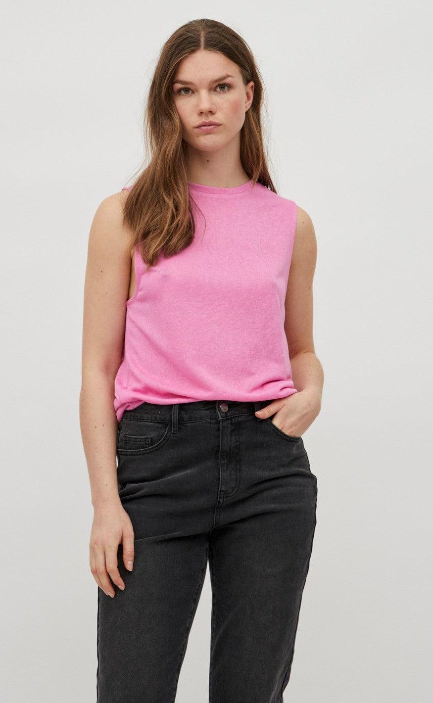 VILA Top - Sumi - Fuchsia Pink