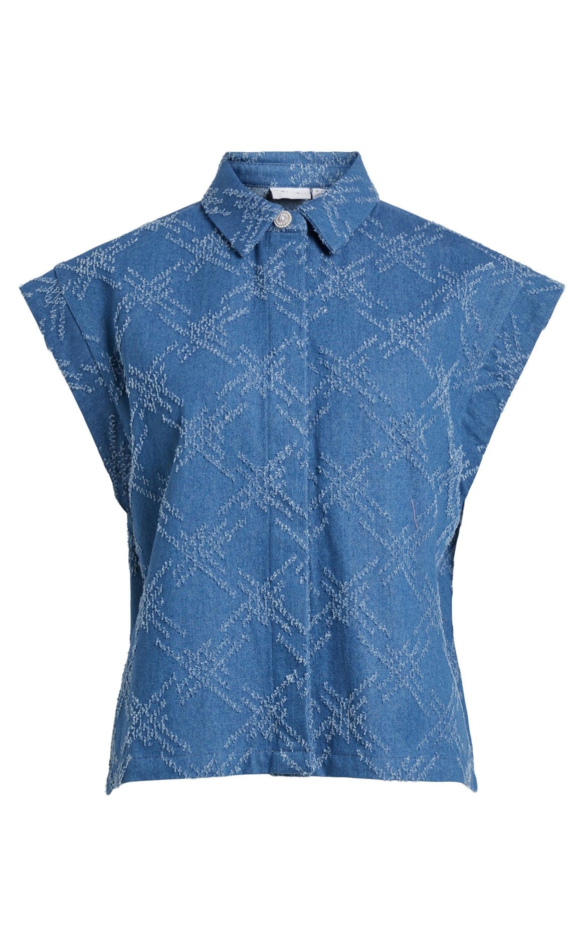 Vila Blazer Vest - Goliat - Medium Blue Denim