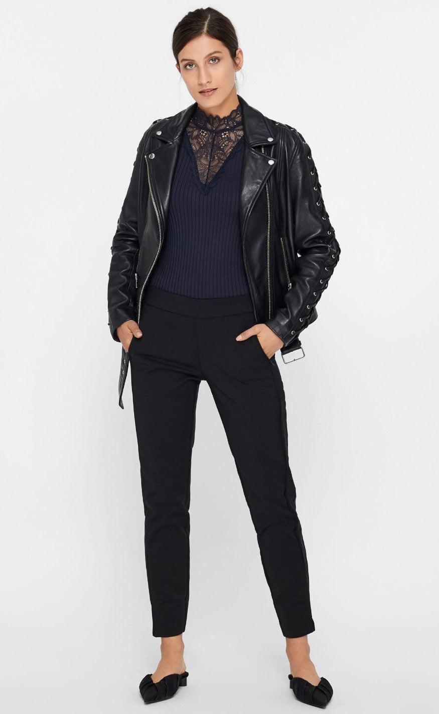 YAS Bluse - Blace Highneck - Night Sky