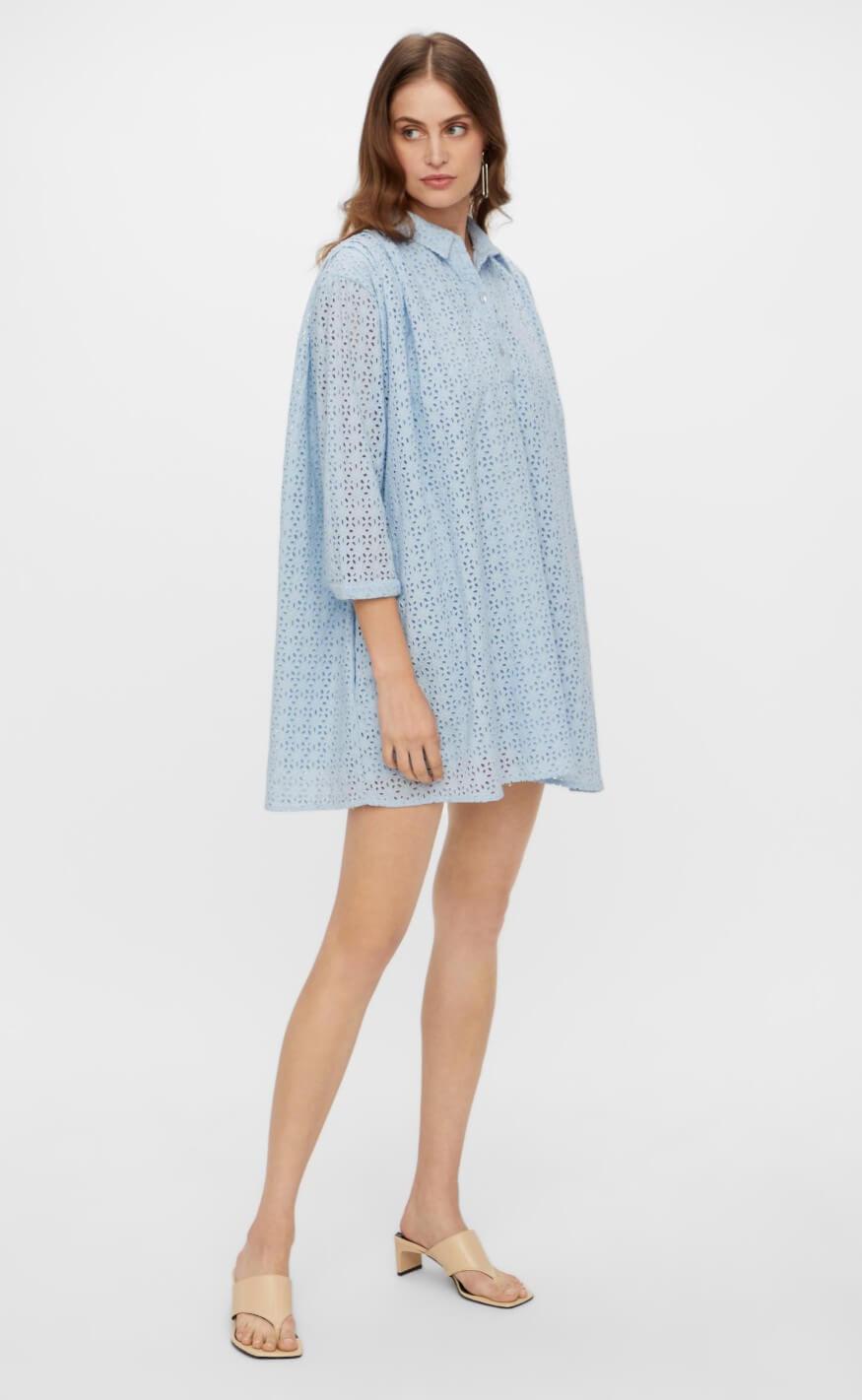 YAS Bluse - Dorisa Long - Cashmere Blue