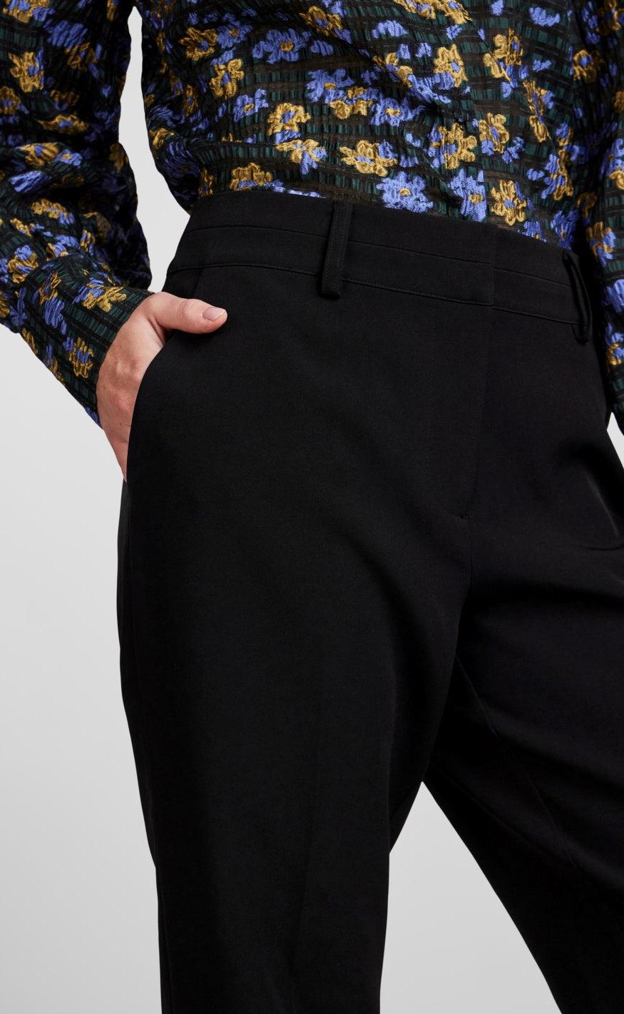 YAS Bukser - Bluris MW flared - Black