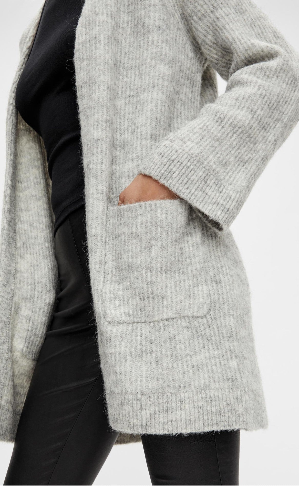 YAS Cardigan - Alva - Light Grey Melange