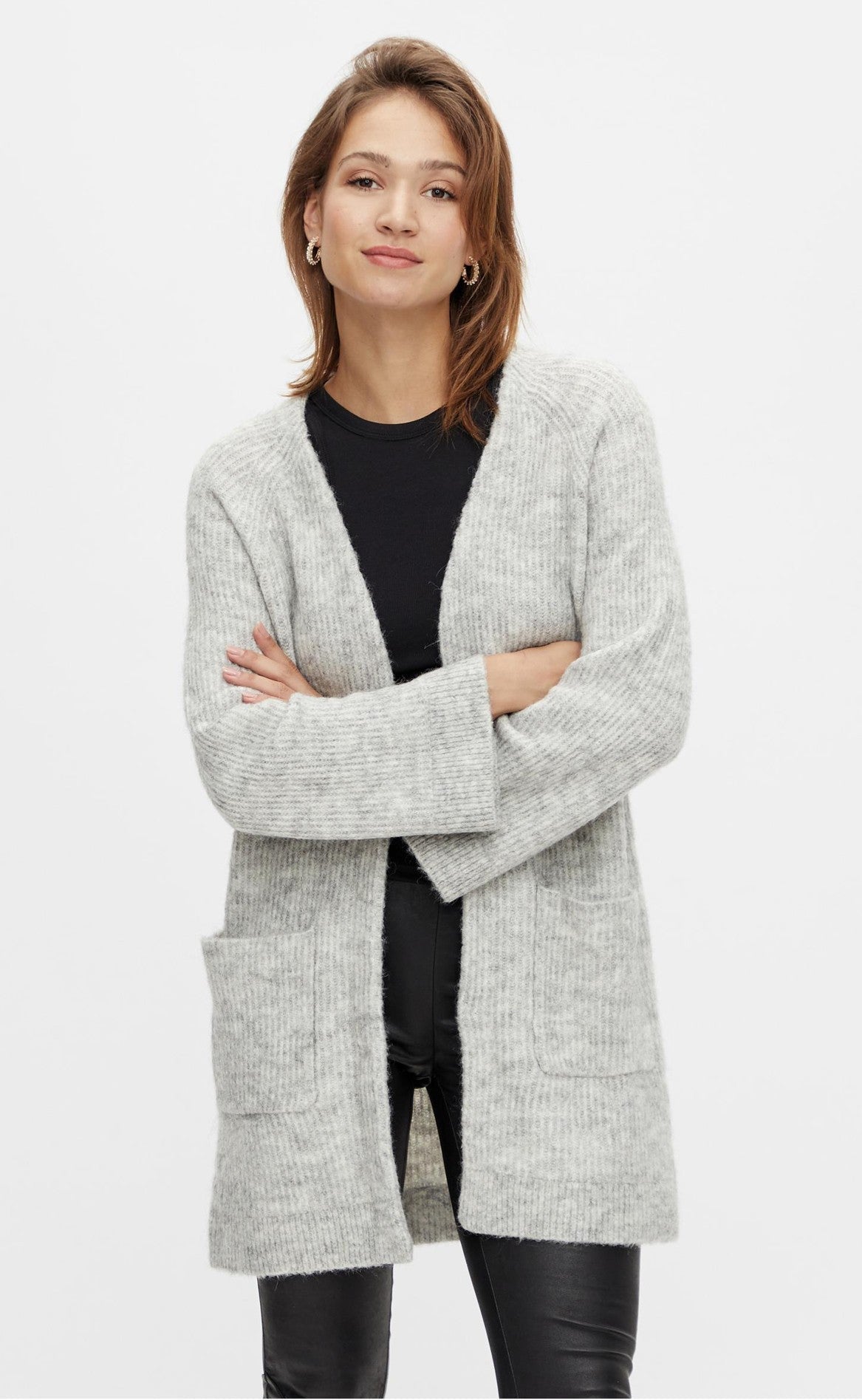 YAS Cardigan - Alva - Light Grey Melange