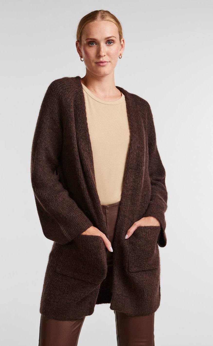 YAS Cardigan - Alva - Seal Brown