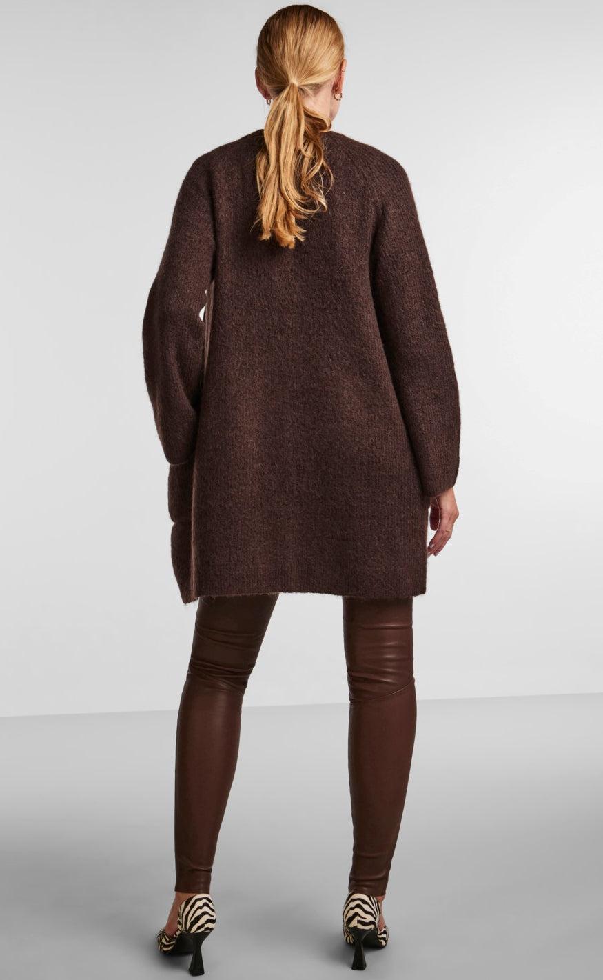 YAS Cardigan - Alva - Seal Brown