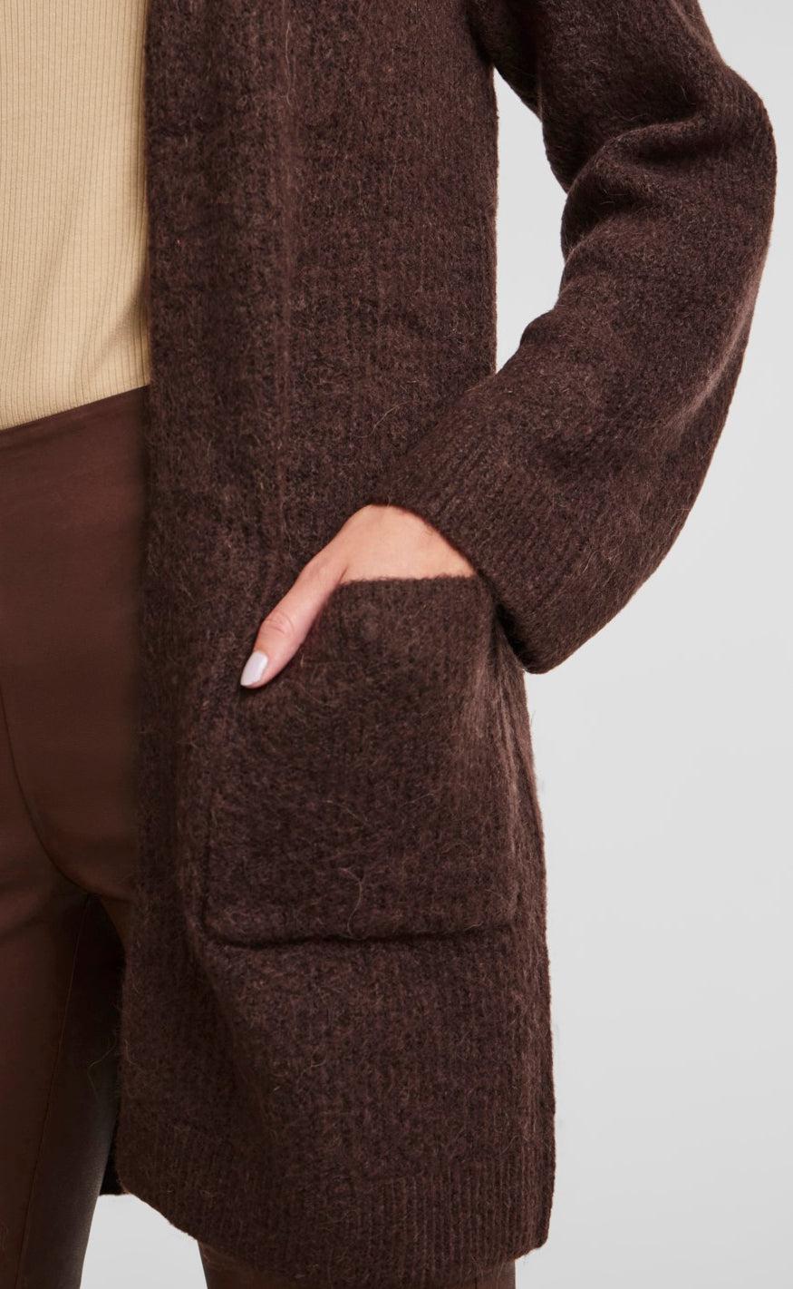 YAS Cardigan - Alva - Seal Brown