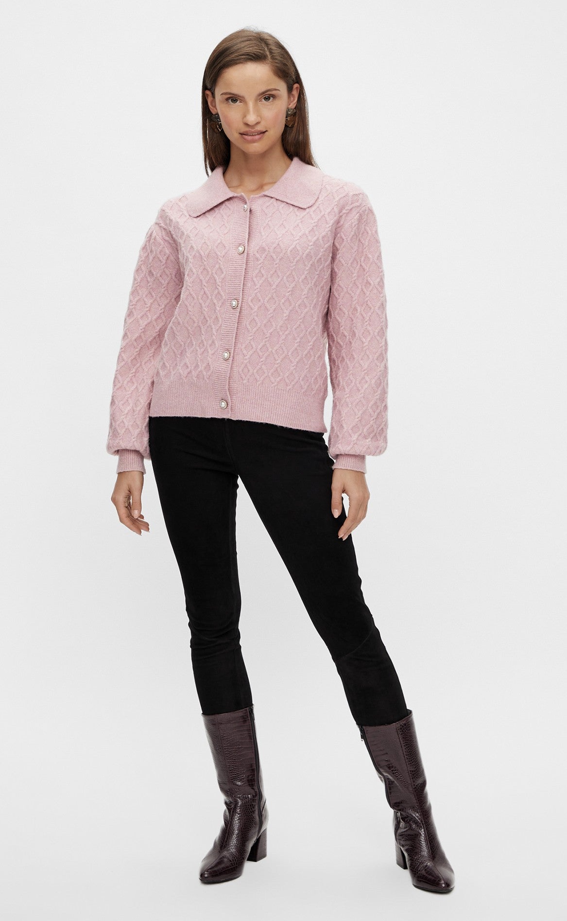 YAS Cardigan - Micci - Blush Melange