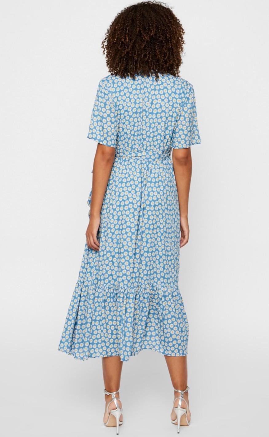 YAS DAISY LONG DRESS BLUE HEAVEN