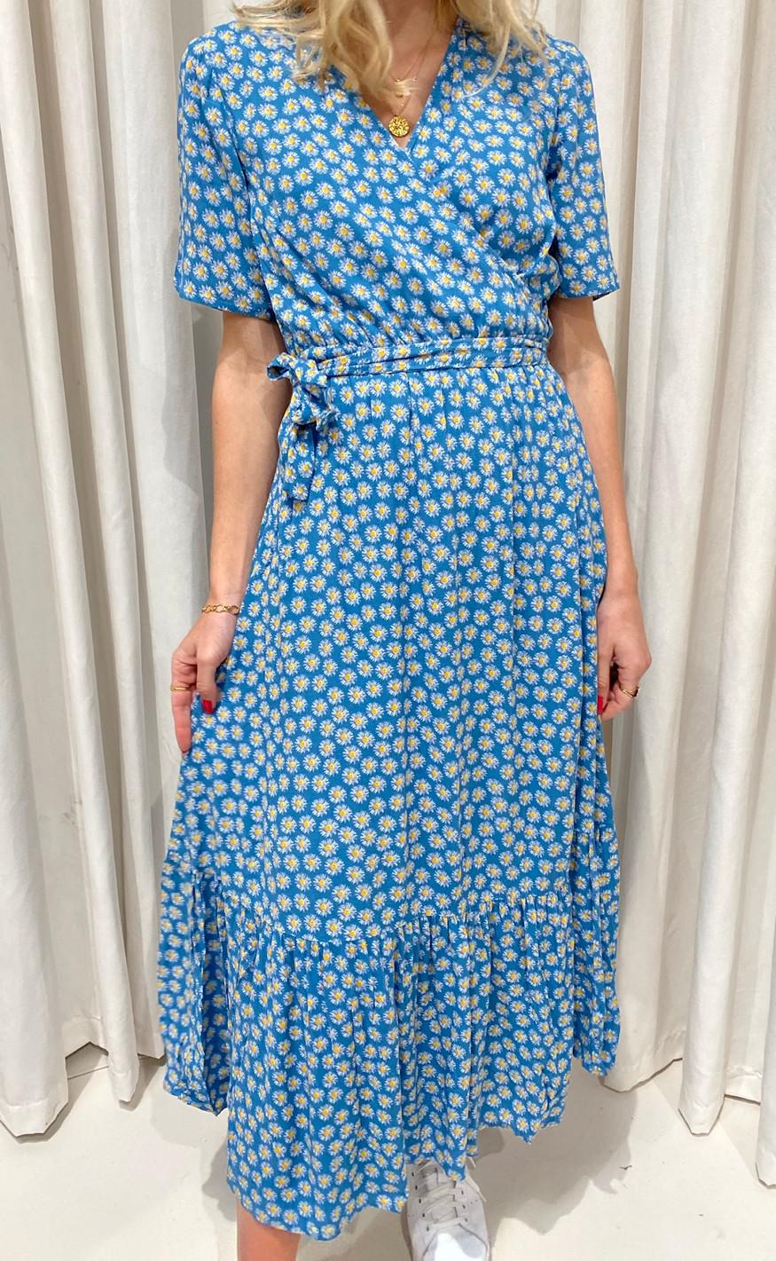 YAS DAISY LONG DRESS BLUE HEAVEN