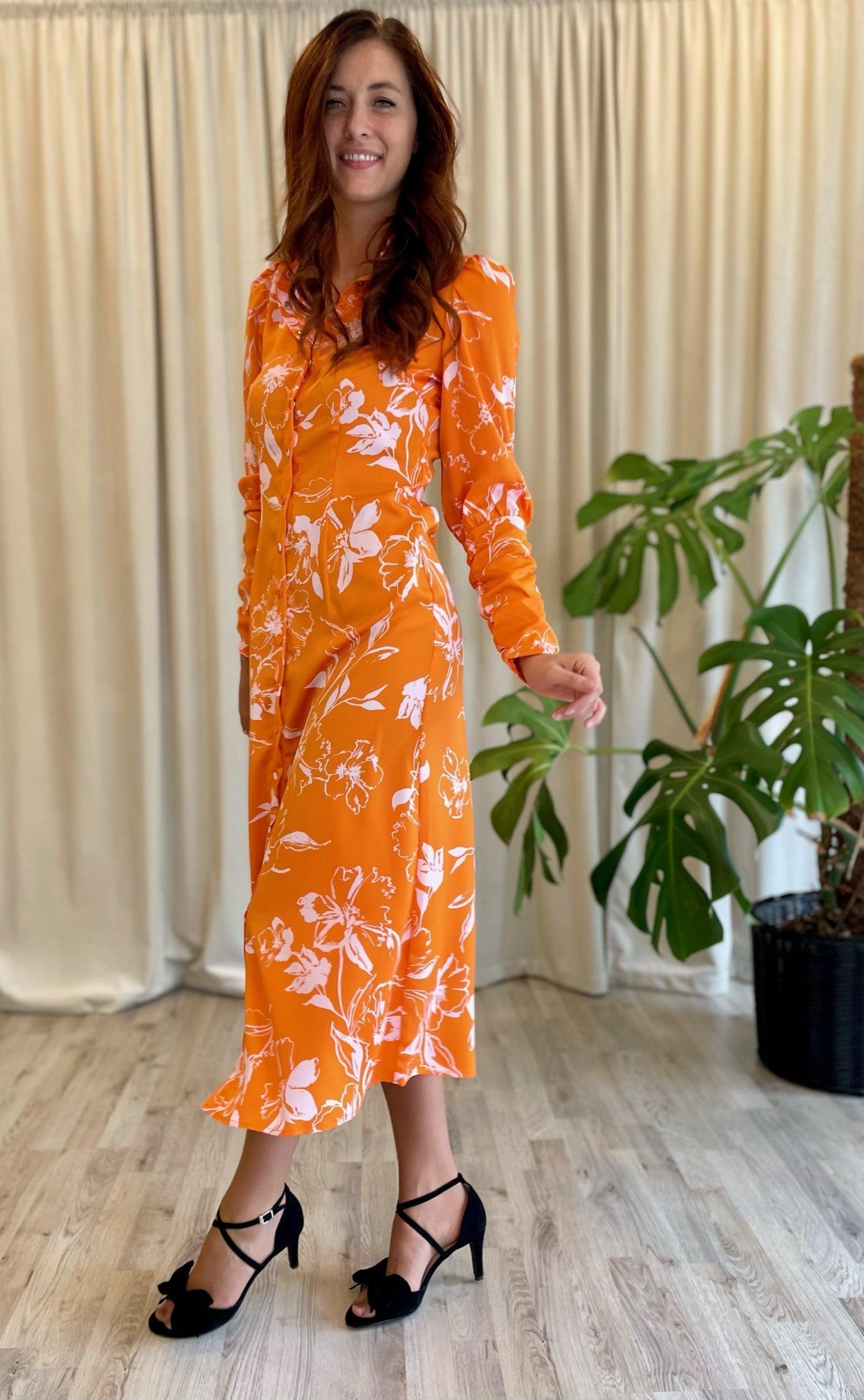 YAS Dress - Paris - Orange Och