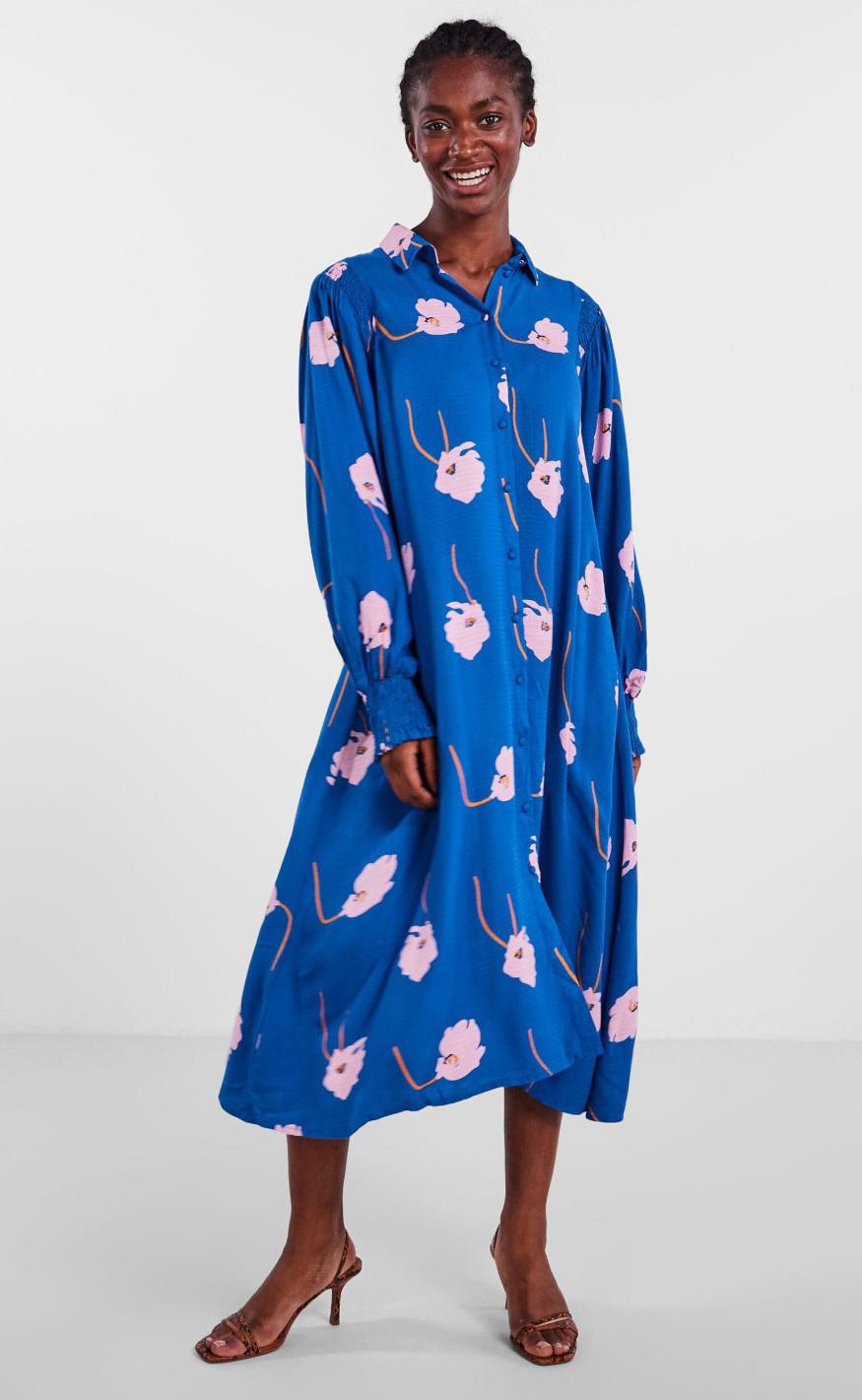YAS Kjole - Orchido - Nautical Blue