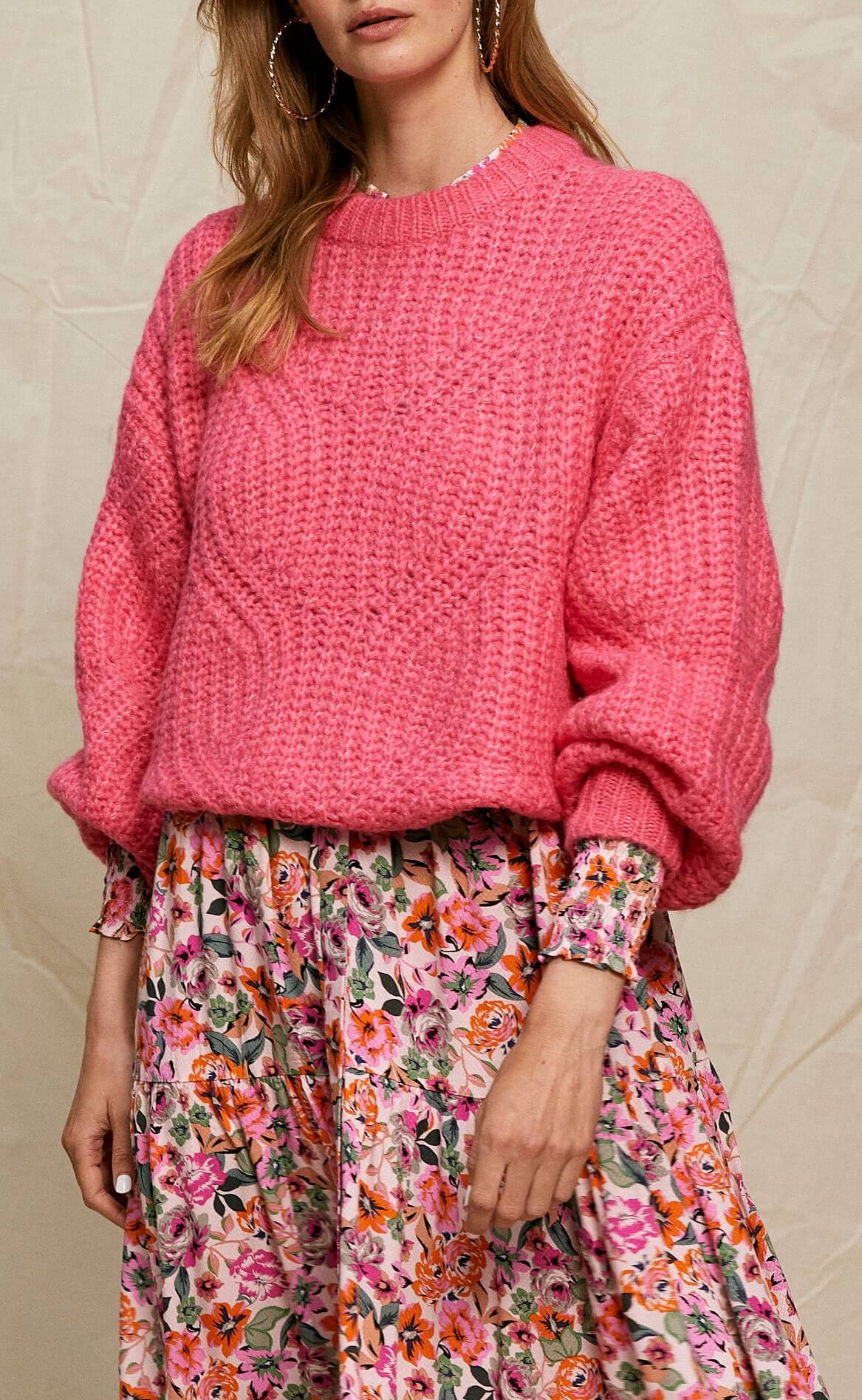 YAS Pullover - Verona - Fandango Pink