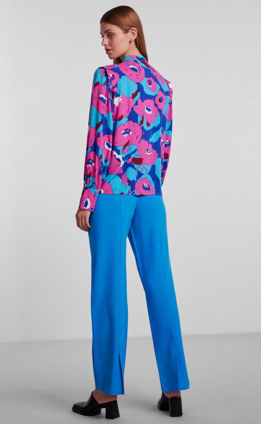 YAS Skjorte - Flowerpow - Blue