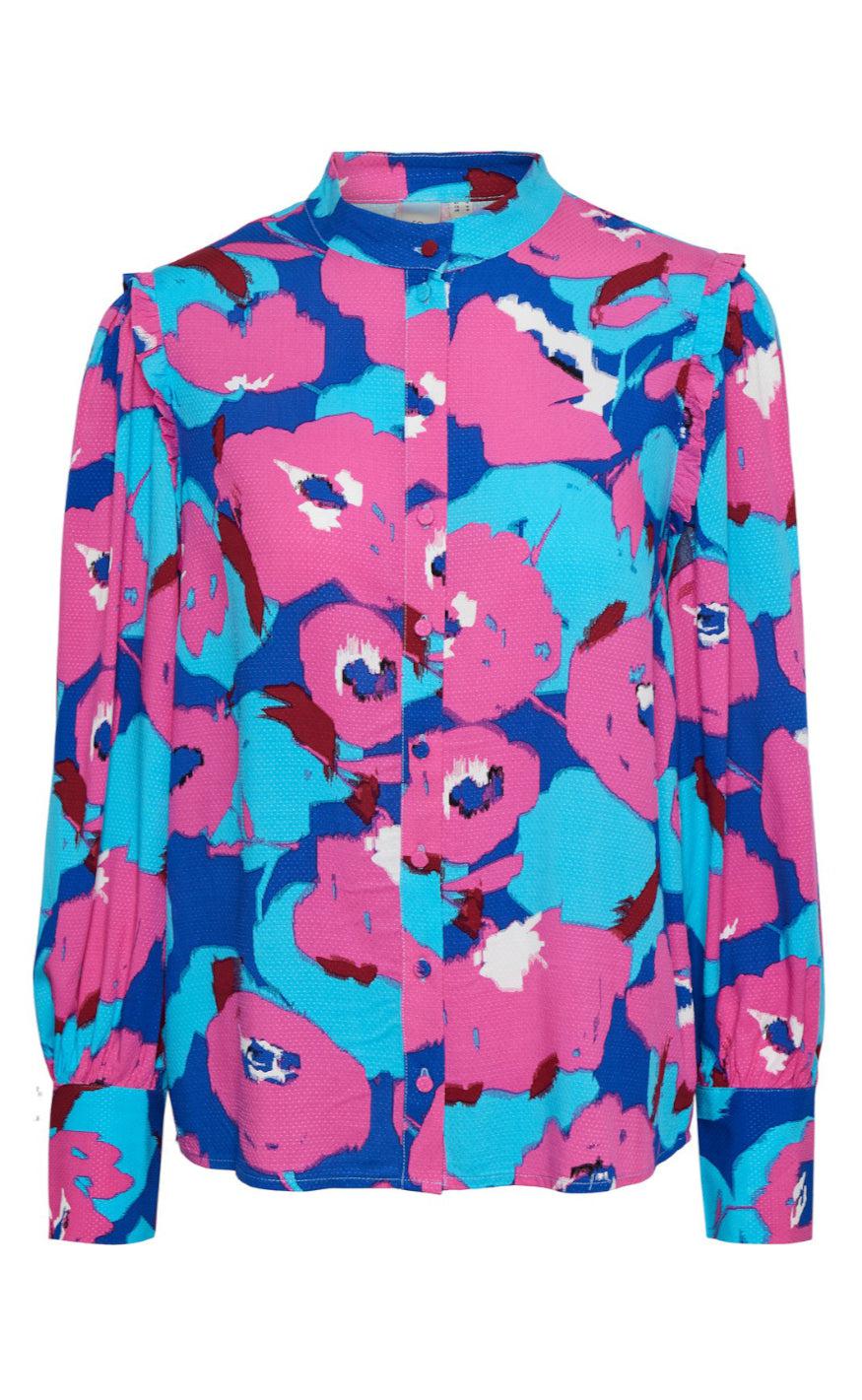 YAS Skjorte - Flowerpow - Blue