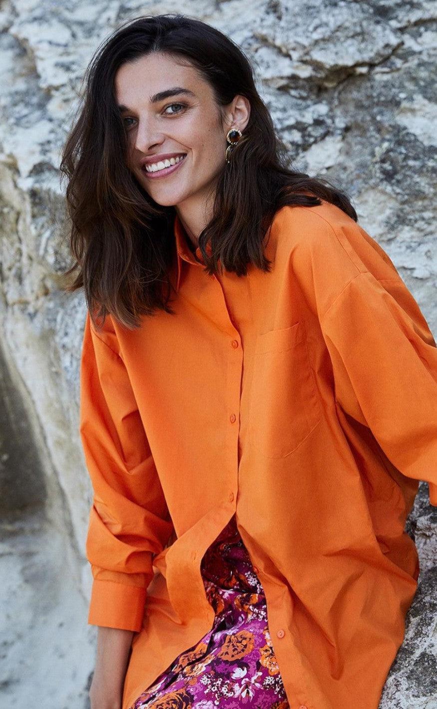 YAS Skjorte - Juba Oversize - Orange Ochre