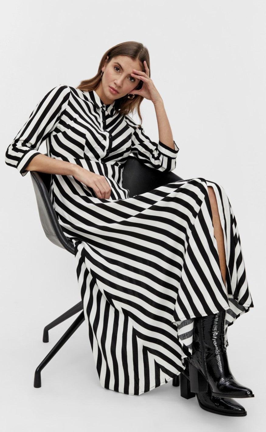 YAS Skjortekjole - Savanna Long - Black