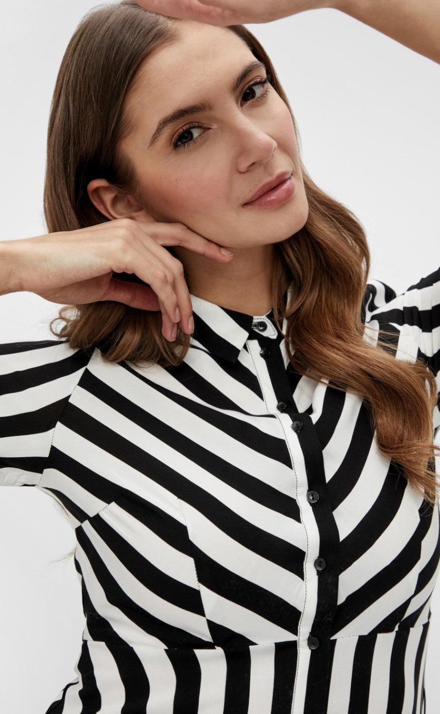 YAS Skjortekjole - Savanna Long - Black