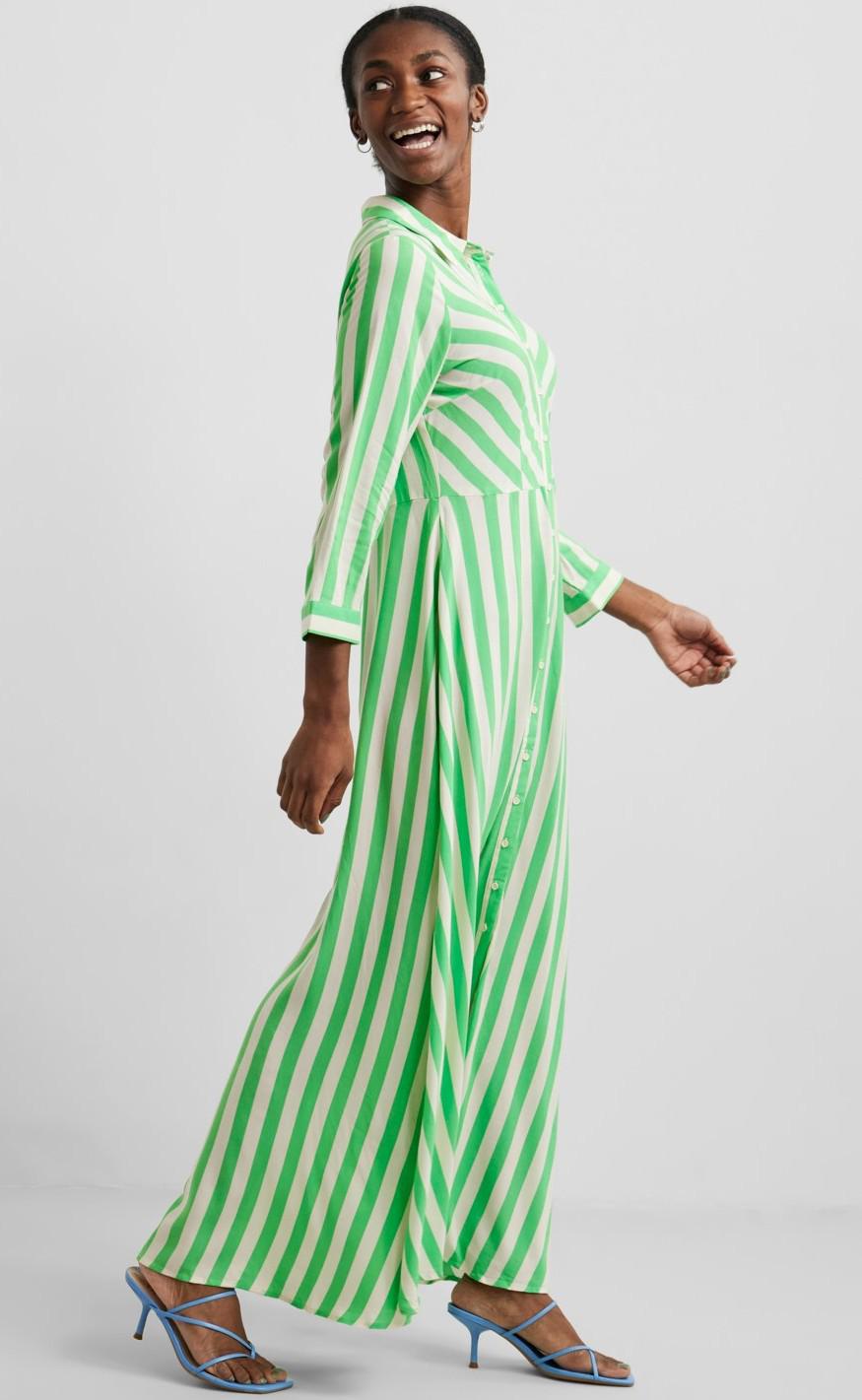 YAS Skjortekjole - Savanna Long - Irish Green