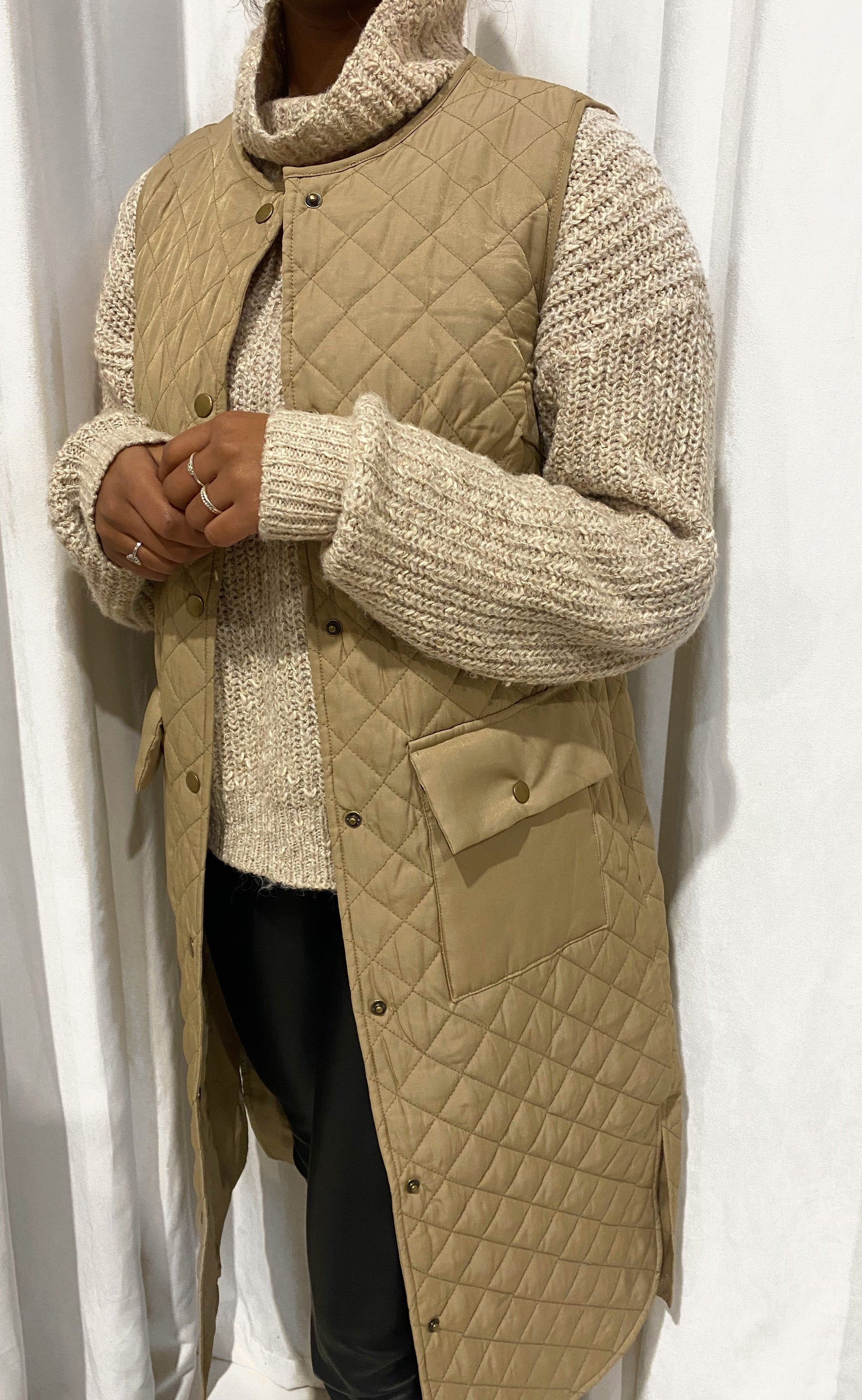 YAS Vest - Cheana Long - Tan