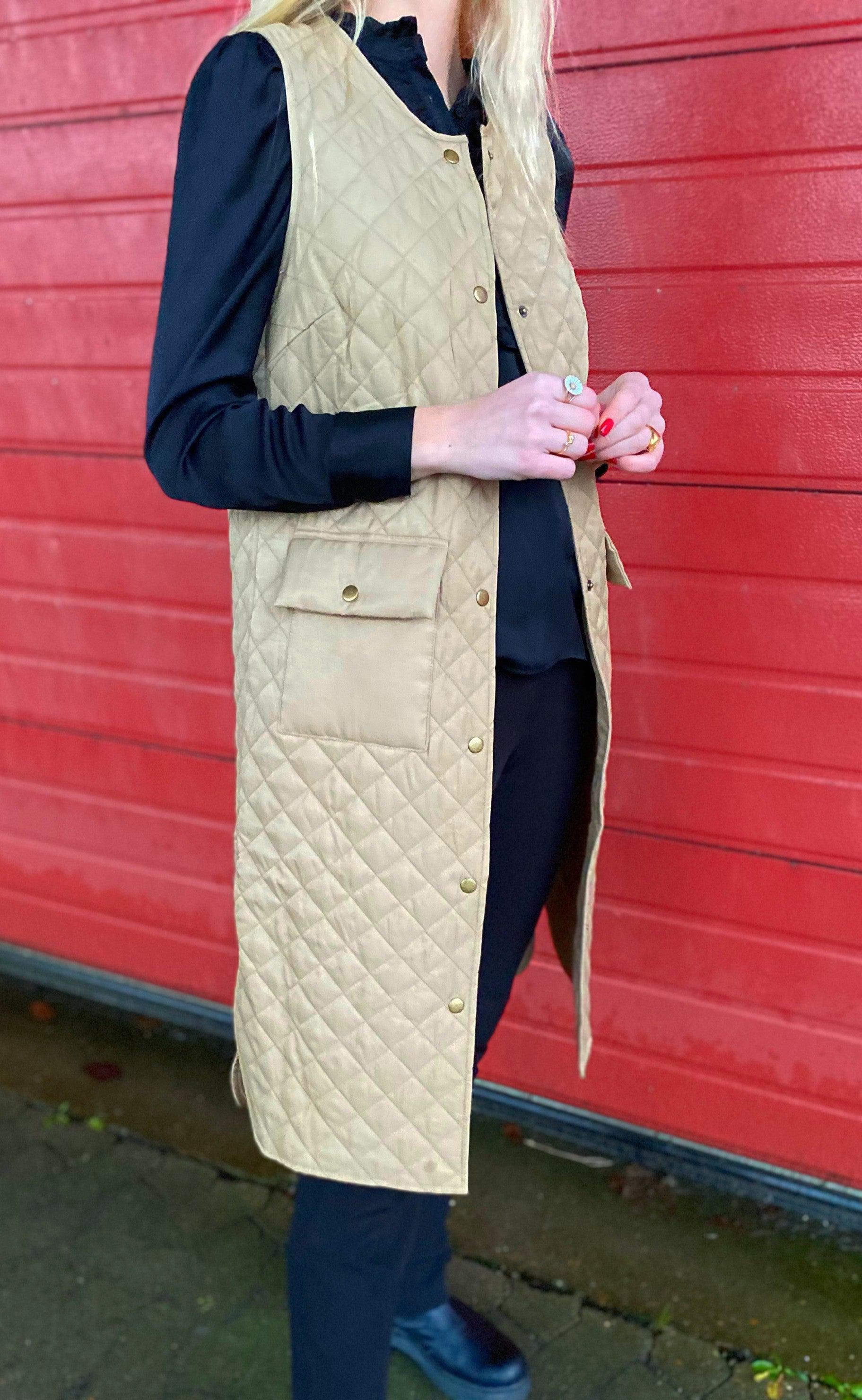 YAS Vest - Cheana Long - Tan