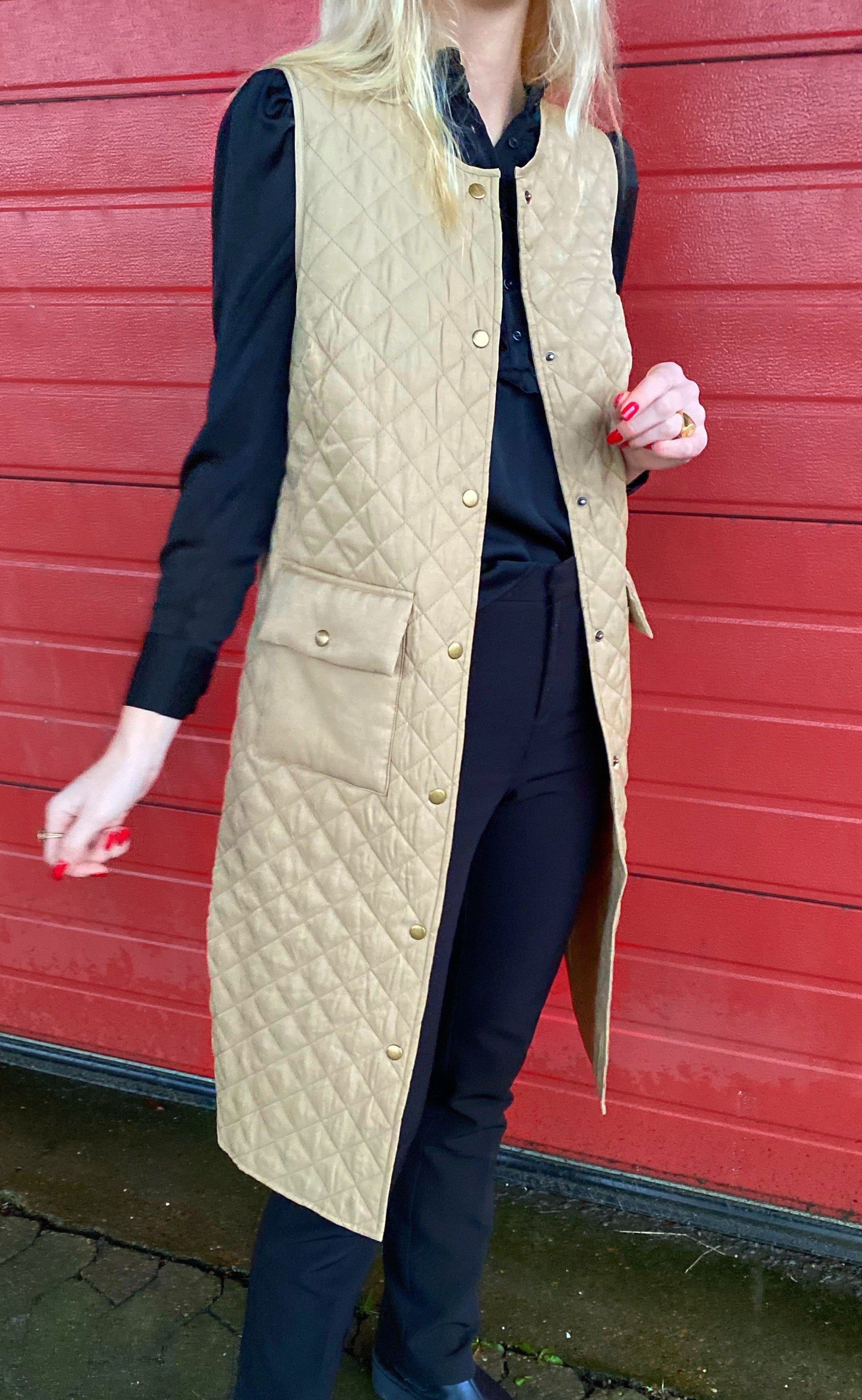 YAS Vest - Cheana Long - Tan