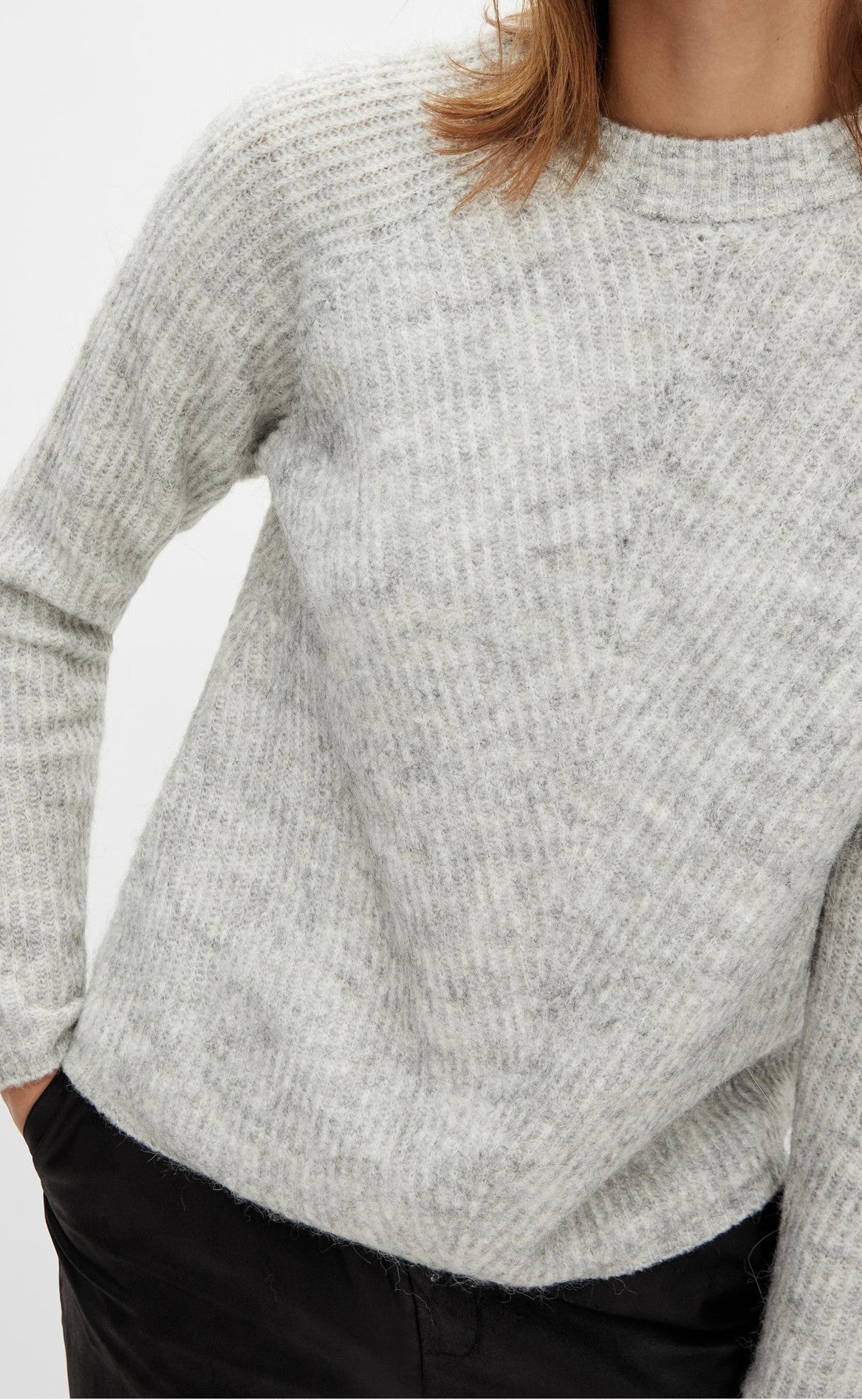 Yas Pullover - Alva - Light Grey Melange