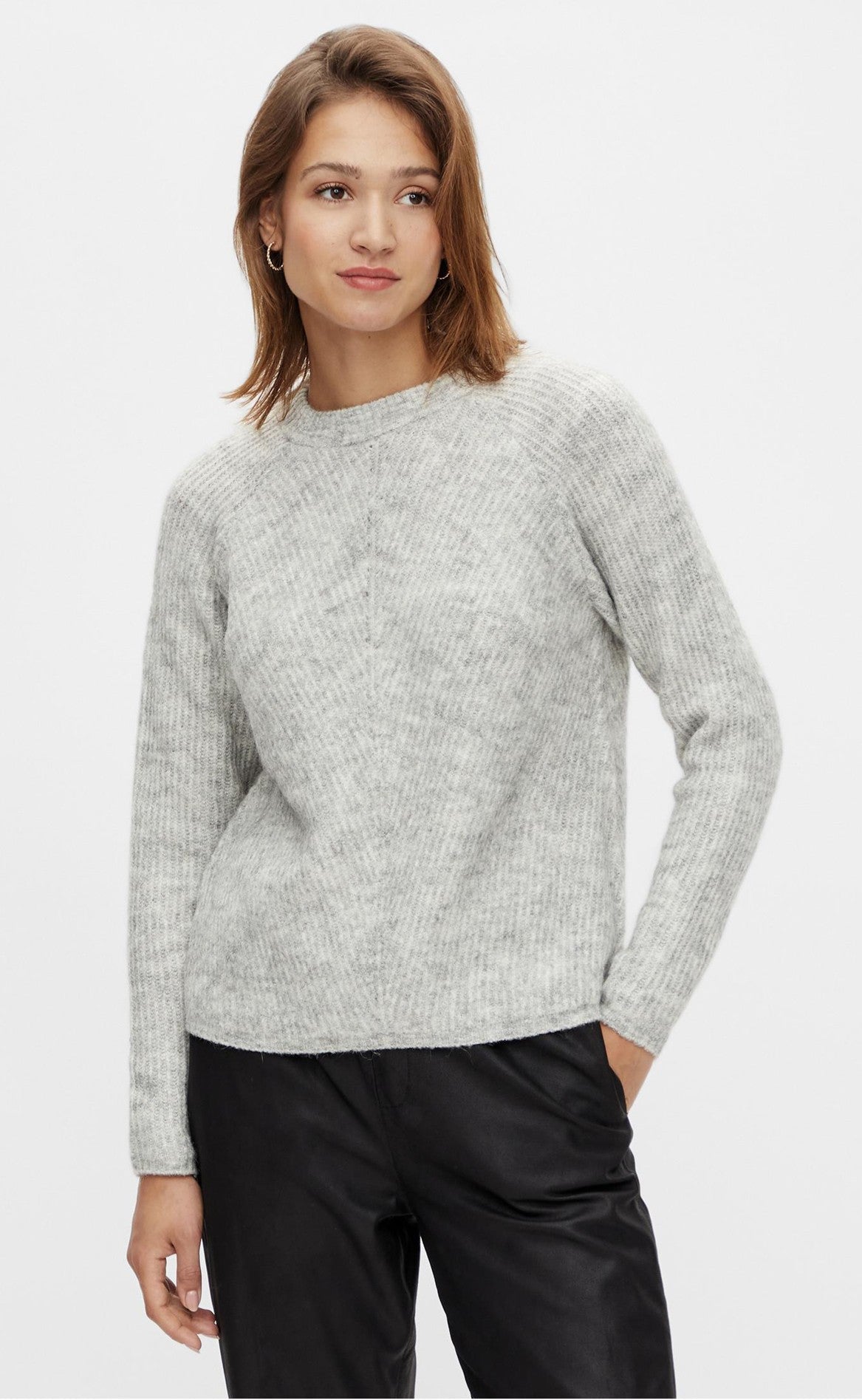 Yas Pullover - Alva - Light Grey Melange