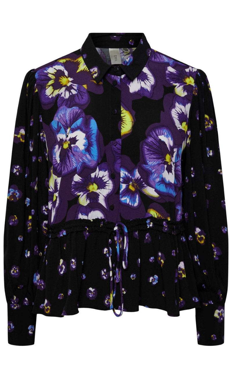 Yas Skjorte - Viola LS - Black/Viola